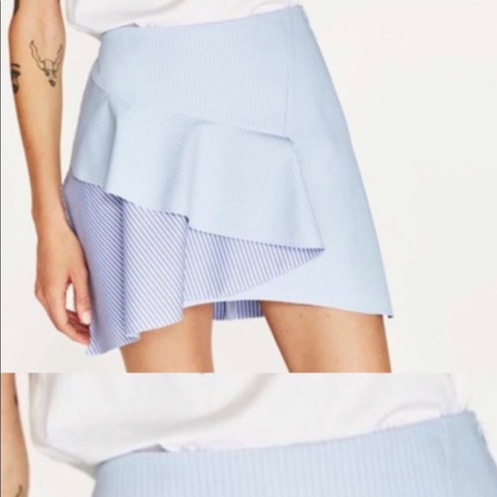 stylish blue zara skirt worn once